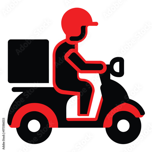 A delivery man rides his motorcycle across the vibrant city efficiently transporting packages on a warm and sunny day