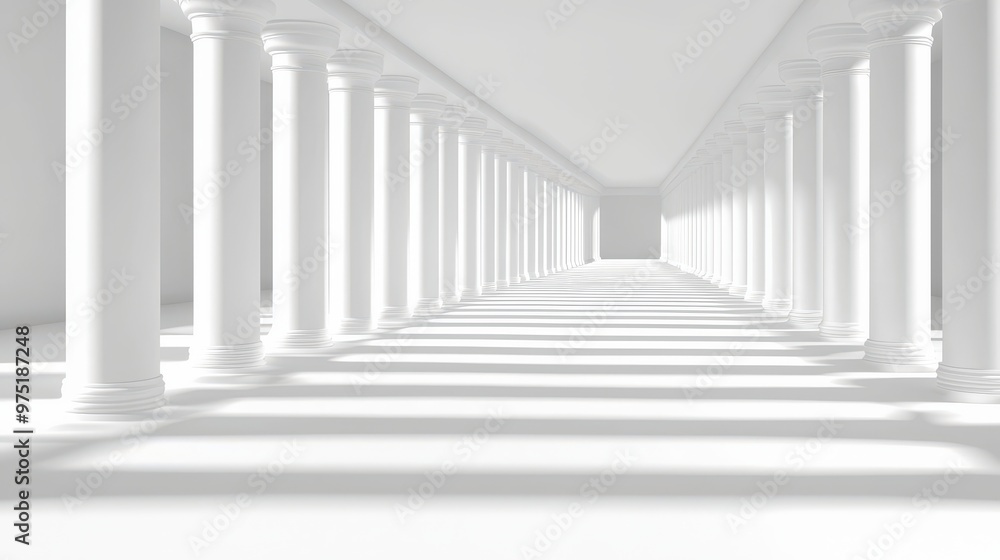 White Columns Corridor Architecture Interior Design White Columns Corridor Architecture Interior Design