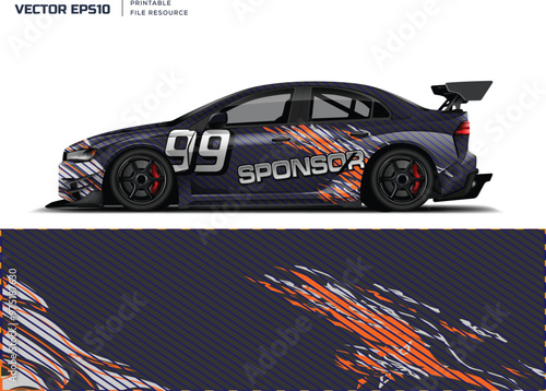 car livery graphic vector. abstract grunge background design for vehicle vinyl wrap and car branding