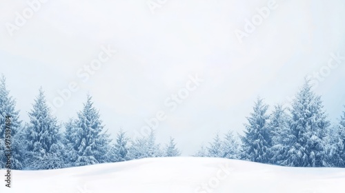 Wallpaper Mural Vast winter landscape with clear sky and ample copy space for your creative ideas Torontodigital.ca