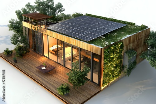 solar panels on the roof