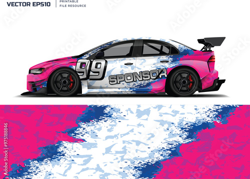 car livery graphic vector. abstract grunge background design for vehicle vinyl wrap and car branding