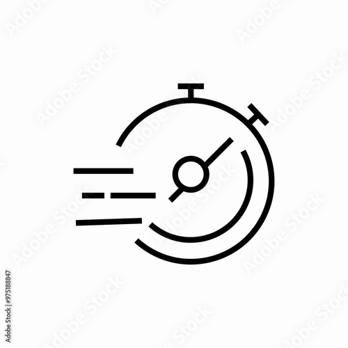 stopwatch fast speed icon sign vector