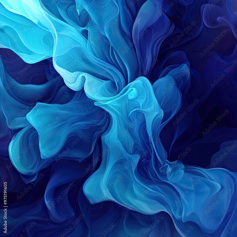 Obraz premium Abstract Blue Fluid Art Background