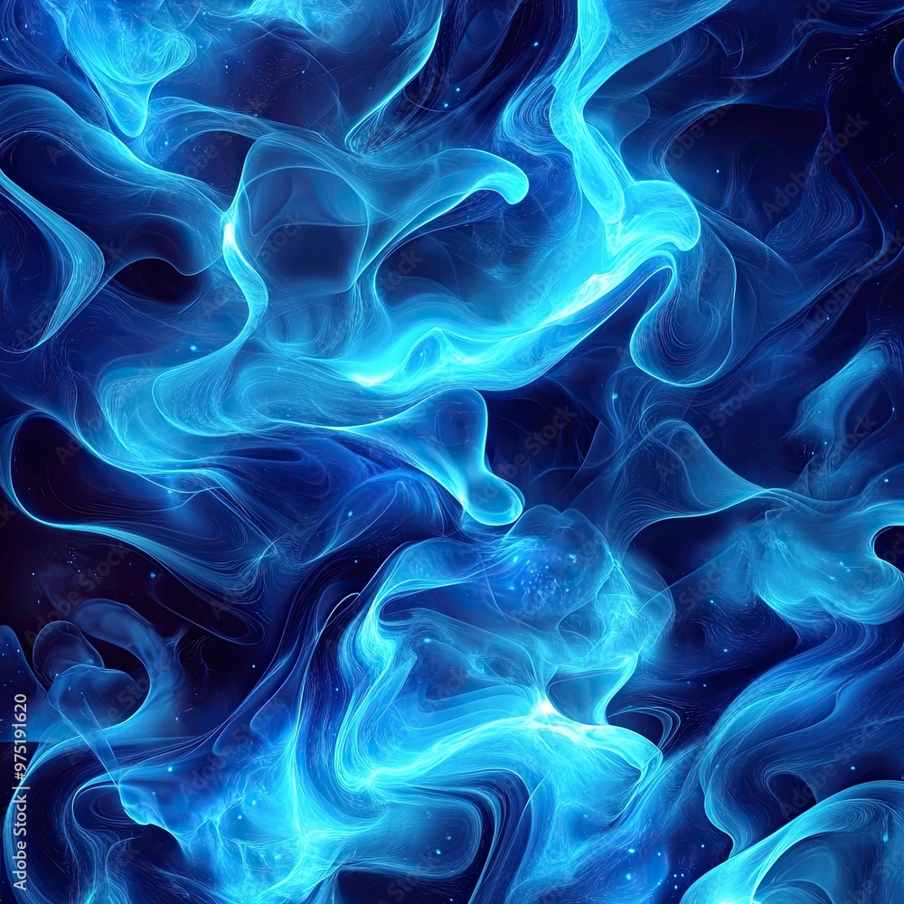 Ethereal Blue Abstract Smoke Background Ethereal Blue Abstract Smoke Background