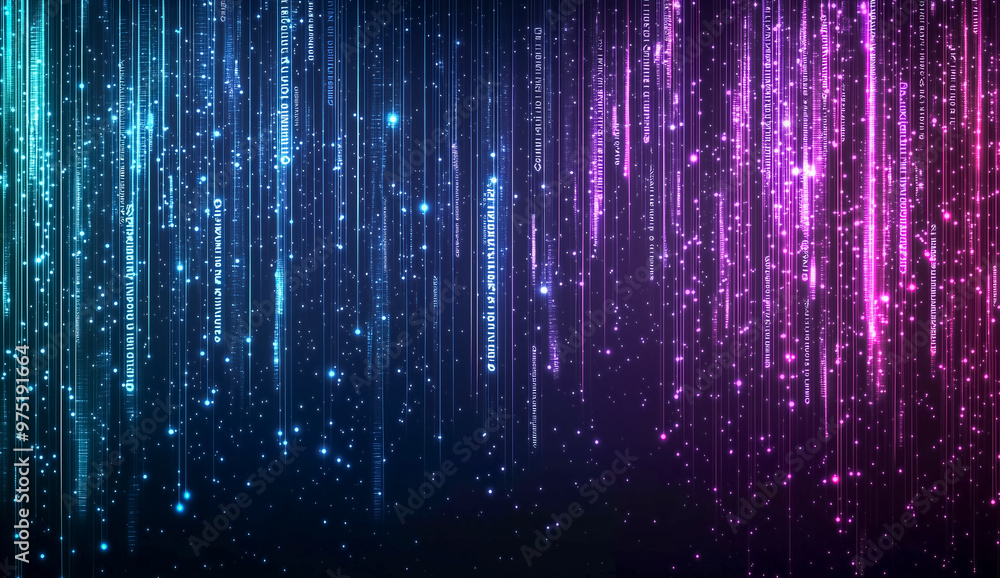 Abstract digital wave of particles and light streams, soft blue glow with flowing movement Abstract digital wave of particles and light streams, soft blue glow with flowing movement