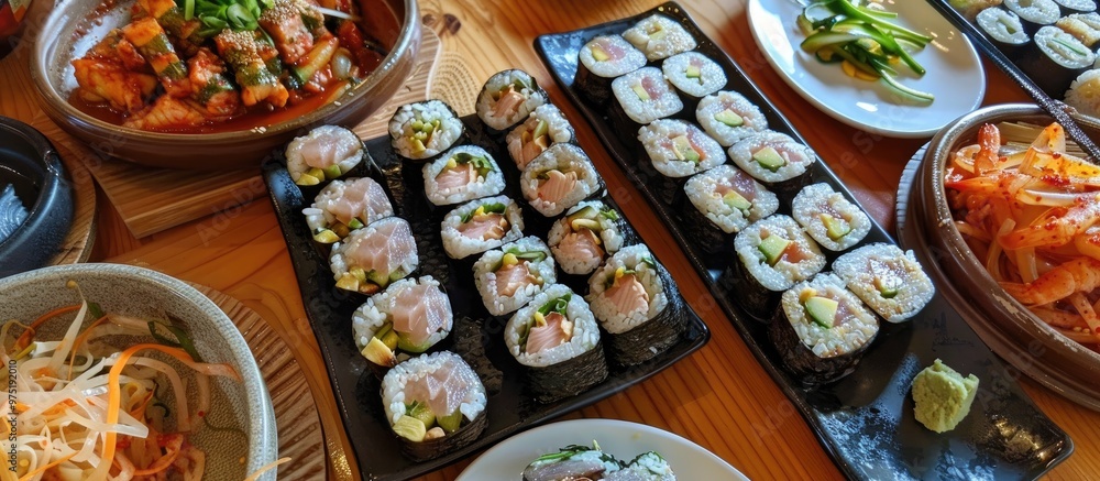 Fototapeta premium Korean Food Tuna Kimbab