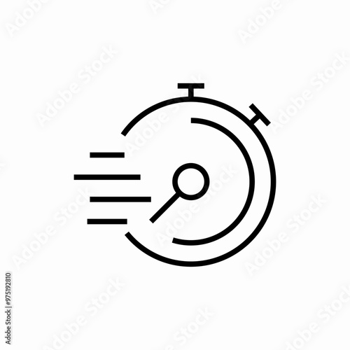 stopwatch express fast icon sign vector
