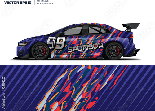 car livery graphic vector. abstract grunge background design for vehicle vinyl wrap and car branding