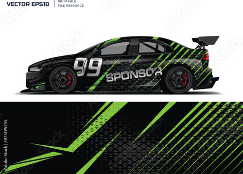 car livery graphic vector. abstract grunge background design for vehicle vinyl wrap and car branding