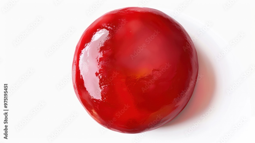 A photorealistic close-up of a single red blood cell, with its biconcave shape and smooth surface clearly visible A photorealistic close-up of a single red blood cell, with its biconcave shape and smooth surface clearly visible