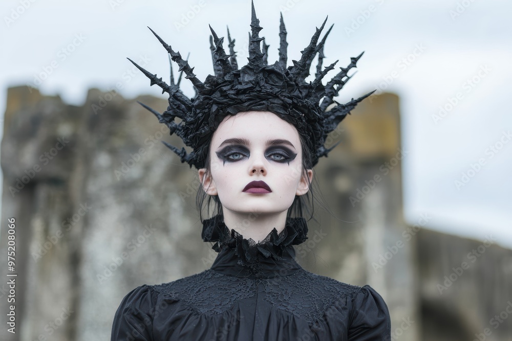 dark gothic queen with elaborate crown dark gothic queen with elaborate crown