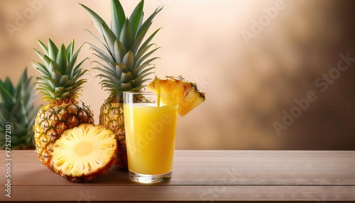 Fresh pineapple juice & fruit