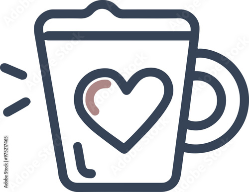 Coffee mug icon, coffee time, drink icon design