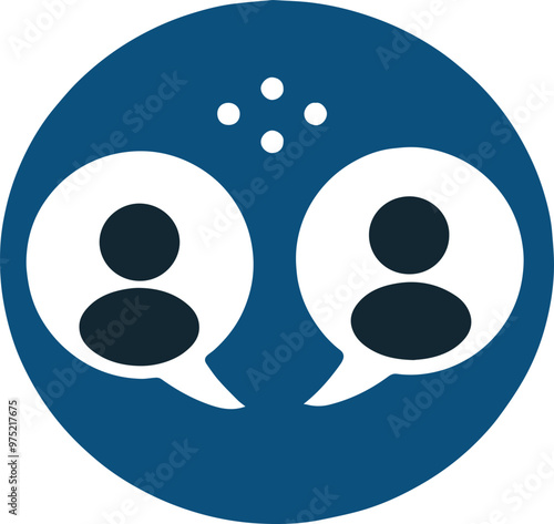 Symbol image with an icon of two people