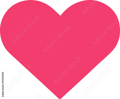 Heart icon, symbol of love and romance, pink heart