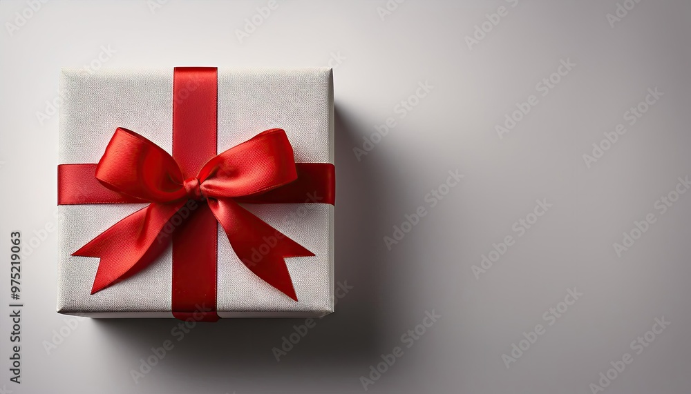 Gift box with a red ribbon Gift box with a red ribbon