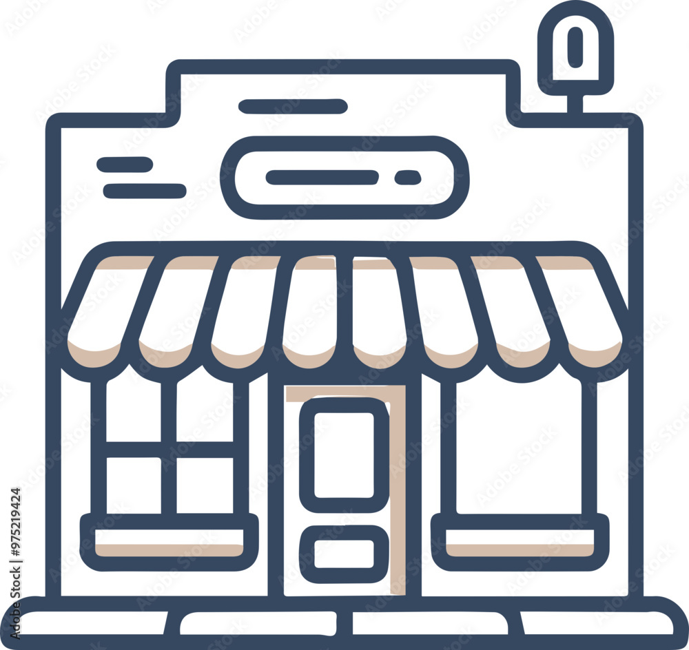Store icon, symbolic design of stores and shopping Store icon, symbolic design of stores and shopping