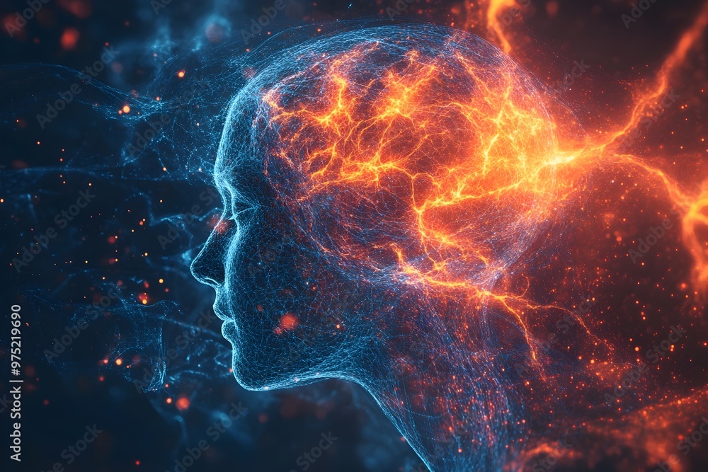 Fototapeta premium Activate 100 of Your Brain with 40 Hz Gamma Binaural Beats for Enhanced Focus Mindfulness and Spiritual Enlightenment