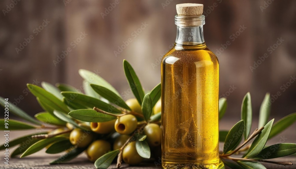 bottle of oil with olives bottle of oil with olives