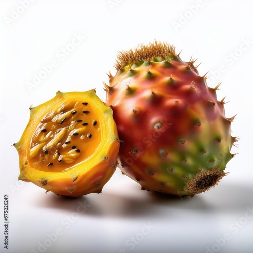 Closeup of kiwano melon photo