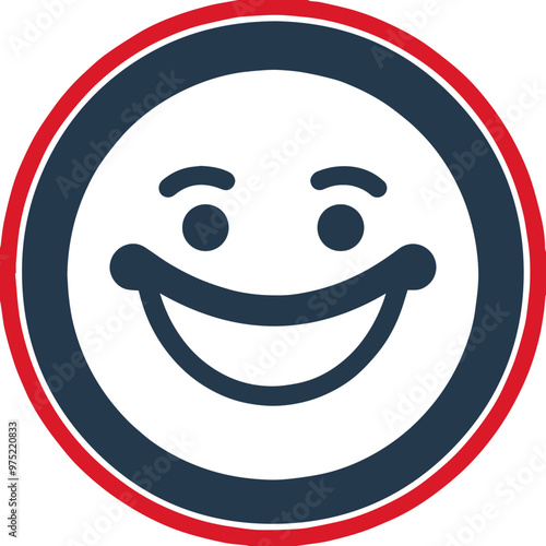 Smile icon design, expressing positive and happy feelings