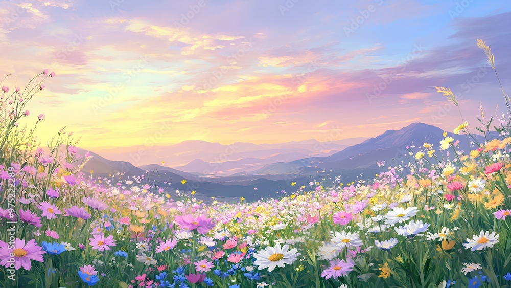 Obraz premium meadow with flowers