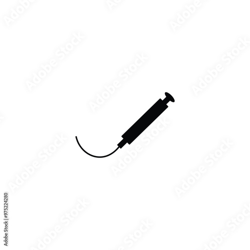 injection medication logo design concept