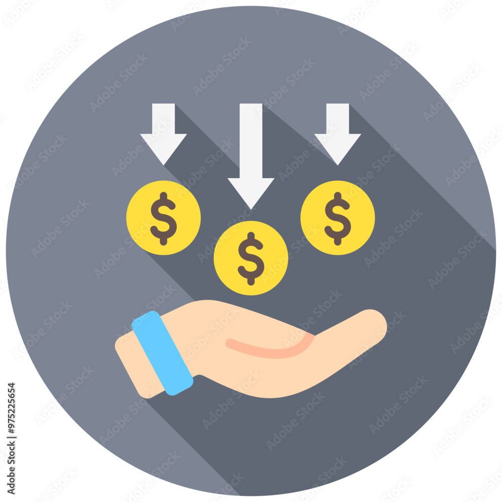 Dividend rounded multi color icon. related to education, business, economy, financial theme. best for UI, UX, app and web development. Dividend rounded multi color icon. related to education, business, economy, financial theme. best for UI, UX, app and web development.
