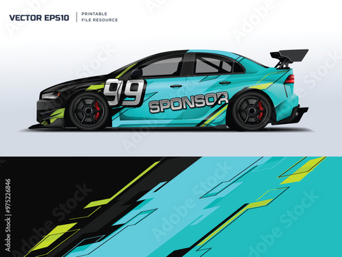 Car Livery Graphic Vector. Abstract Grunge Background Design for Vehicle Vinyl Wrap and Car Branding, Can Be Used in All Types of Your Car