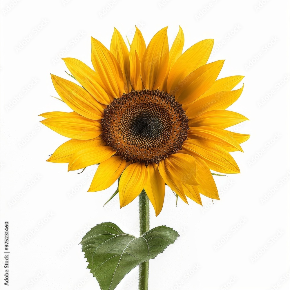 Obraz premium a vibrant yellow sunflower in full bloom