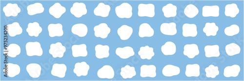 ゆるいフレームのベクターイラストセット。枠、楕円、曲線	