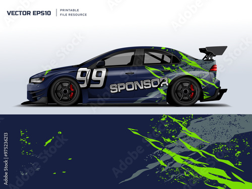 Car Livery Graphic Vector. Abstract Grunge Background Design for Vehicle Vinyl Wrap and Car Branding, Can Be Used in All Types of Your Car