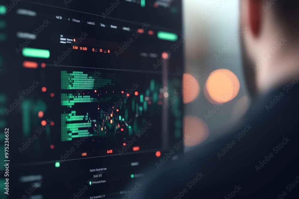 Fototapeta premium AI-Powered Analytics Dashboard Transforming Complex Data into Clear Insights and Visuals