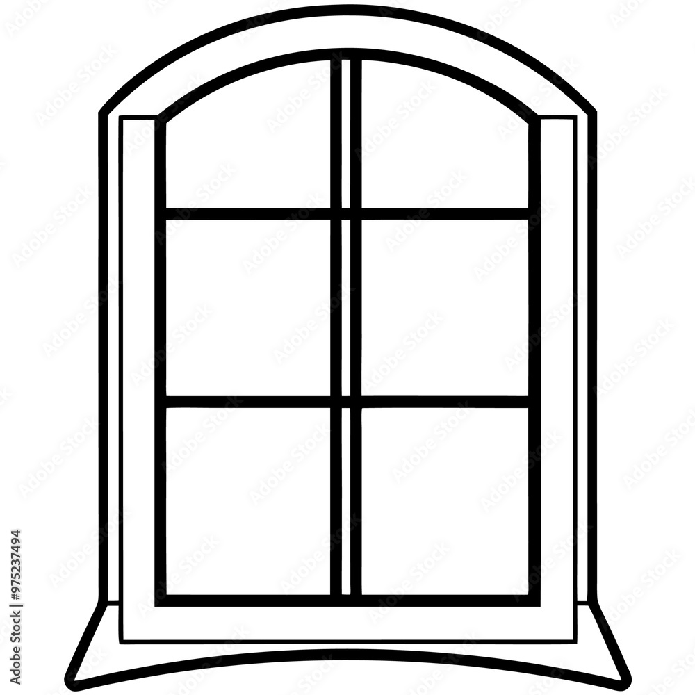 windows outline coloring book page line art drawing windows outline coloring book page line art drawing