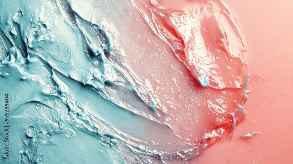 Fototapeta premium Colorful abstract texture with flowing blue and pink hues, ideal for backgrounds, designs, or art projects.