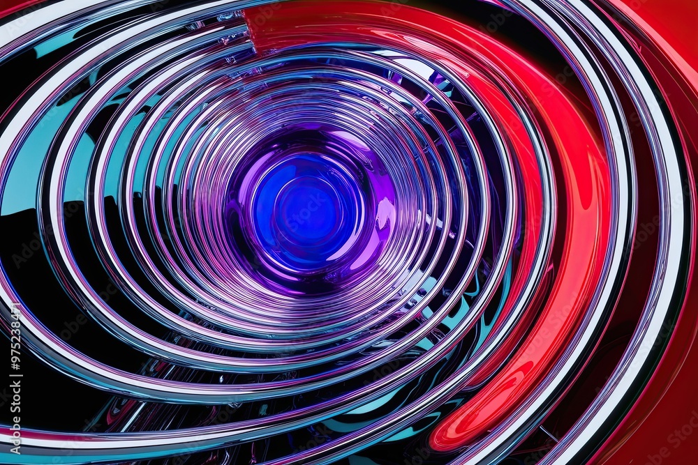 3D Chrome Neon Liquid Flow Design with Vibrant Spiral Patterns and Radiant Colors 3D Chrome Neon Liquid Flow Design with Vibrant Spiral Patterns and Radiant Colors