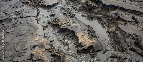 Mud Formations On A Sludge Bed photo