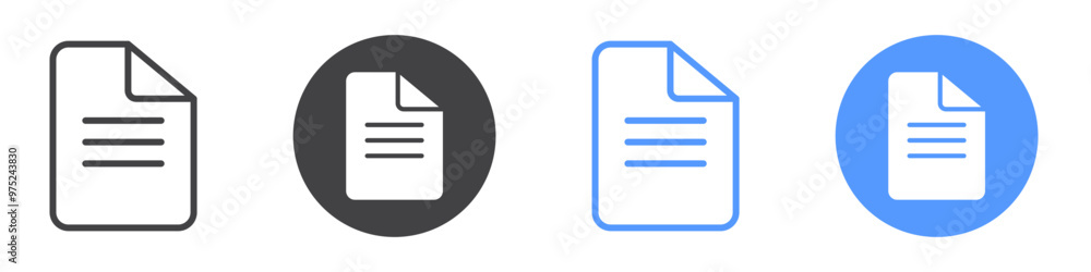 File icon flat line symbol set. File icon flat line symbol set.