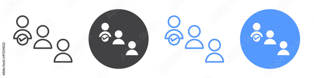 Job candidate icon flat line symbol set. Job candidate icon flat line symbol set.