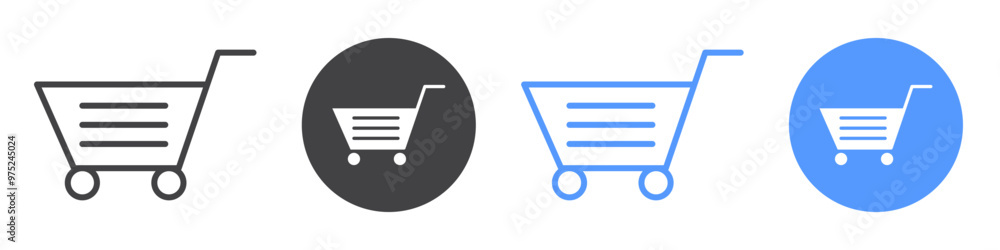 Shopping icon flat line symbol set. Shopping icon flat line symbol set.