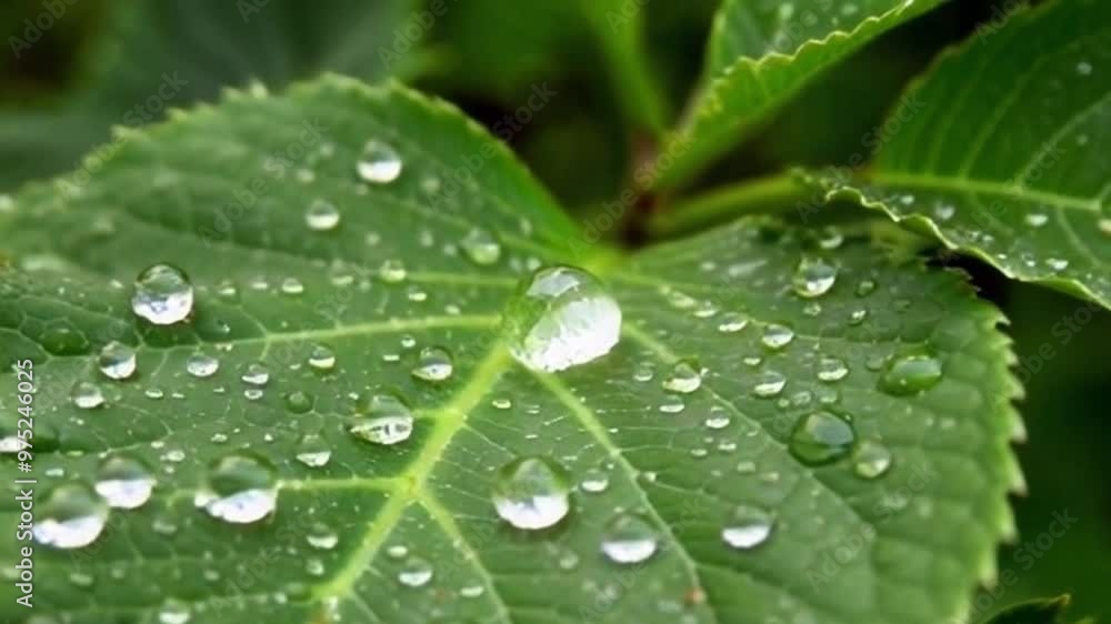 a leaf that releases water or dew in the morning with the texture of the leaf in the morning a leaf that releases water or dew in the morning with the texture of the leaf in the morning