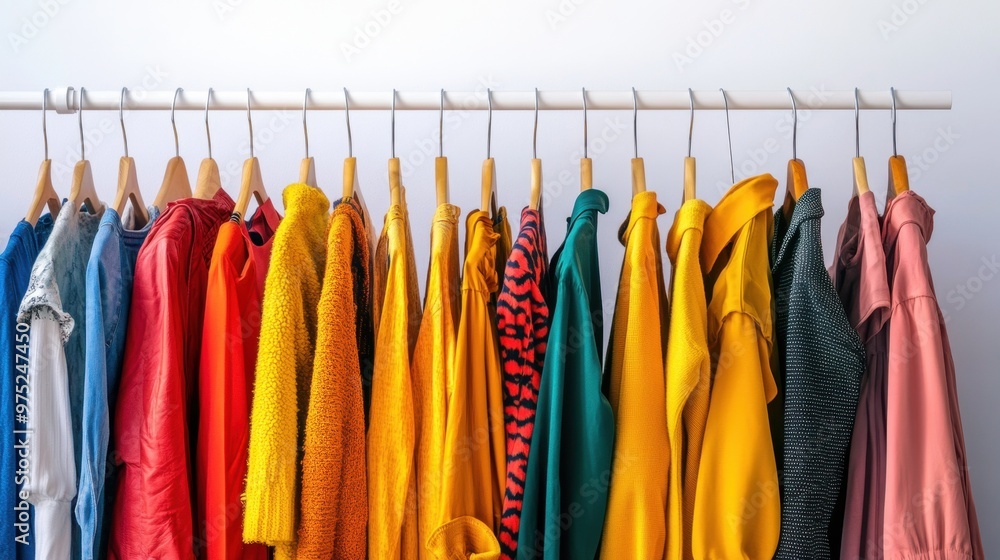 Colorful fashion Clothes on a clothing hanger,knitwear and hoodies on hangers,Minimal fashion clothes on a rack,Fashion blog, website, social media,store in shopping mall,sale online. Colorful fashion Clothes on a clothing hanger,knitwear and hoodies on hangers,Minimal fashion clothes on a rack,Fashion blog, website, social media,store in shopping mall,sale online.