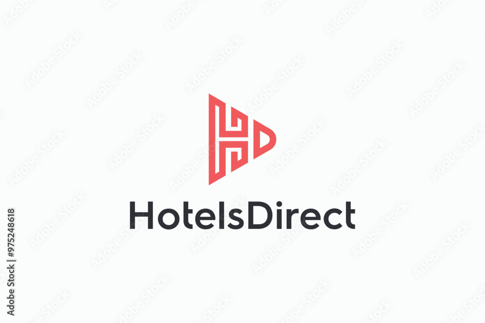 letter HD triangle logo design template letter HD triangle logo design template