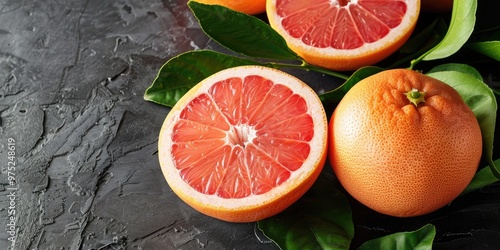 The grapefruit is a citrus tree known for its sizable fruit, which has a flavor profile that ranges from sour to semi-sweet with a hint of bitterness.