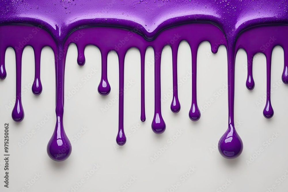 Purple Paint Drip on White Background Isolated Art Image Purple Paint Drip on White Background Isolated Art Image