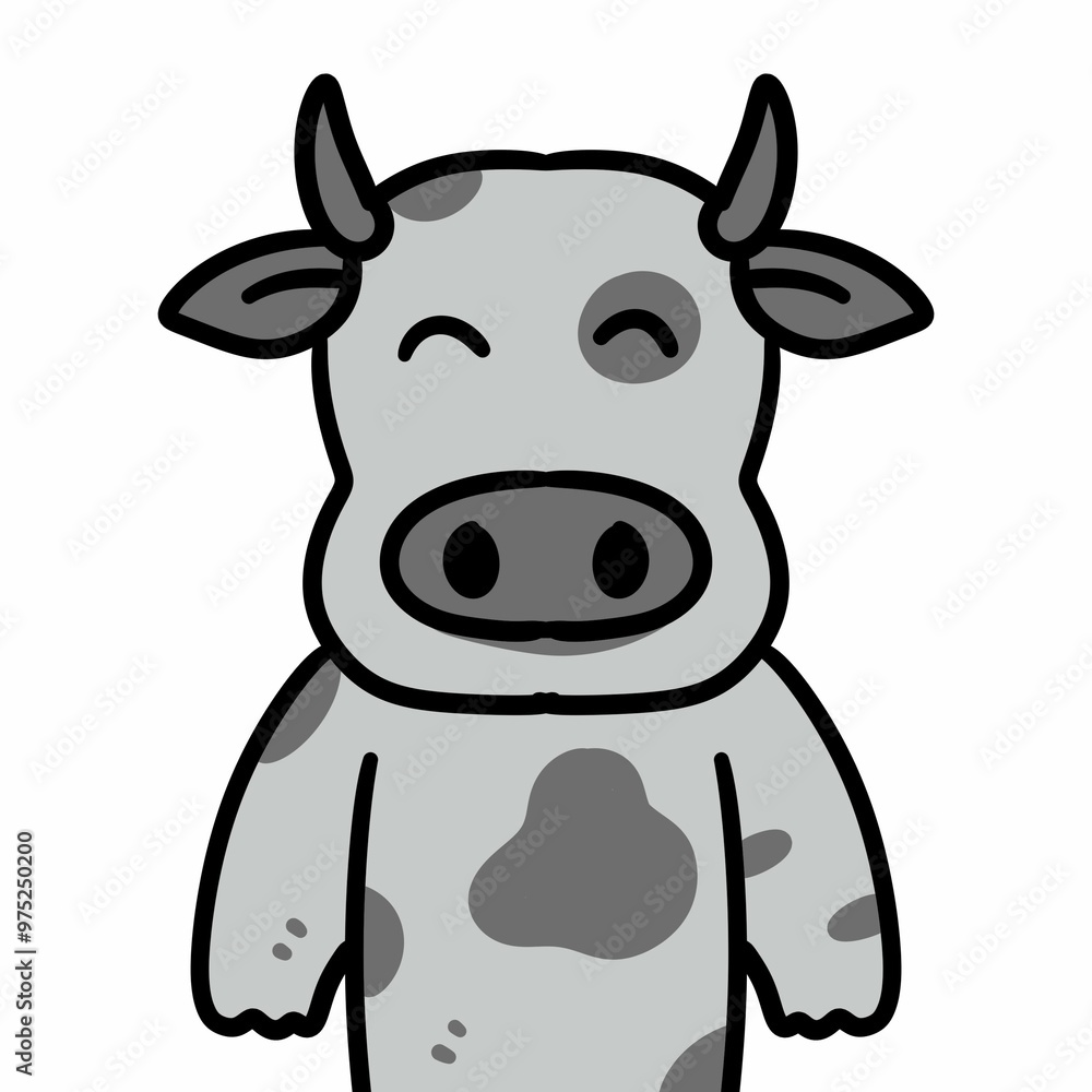 cow farm animal icon on white background cow farm animal icon on white background