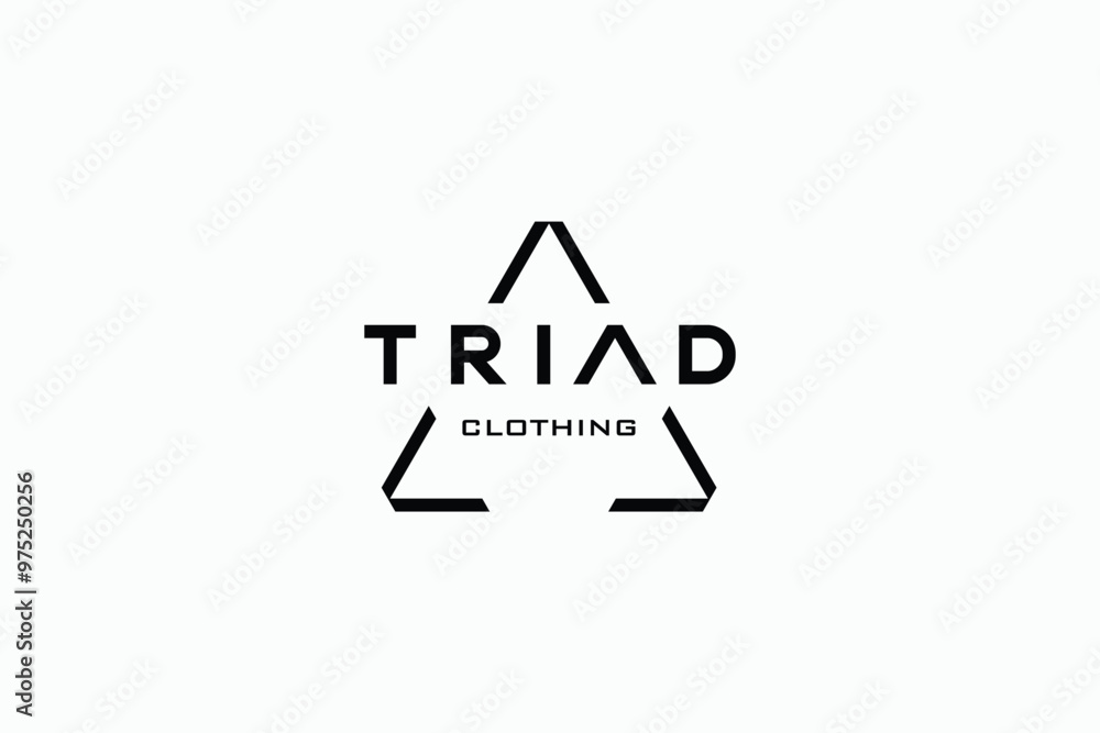 triangle triad for clothing logo design template triangle triad for clothing logo design template