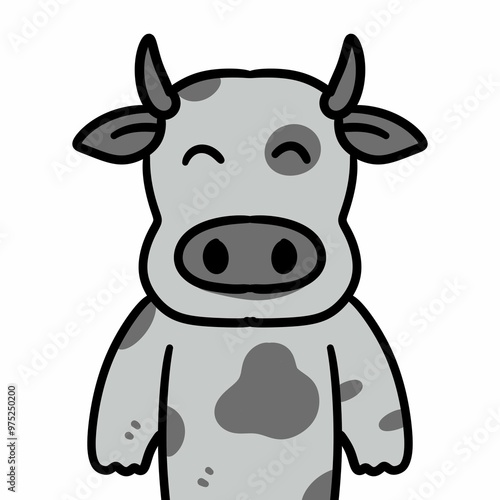 cow farm animal icon on white background