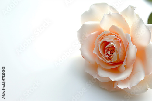 Single Rose on Clean Solid Background